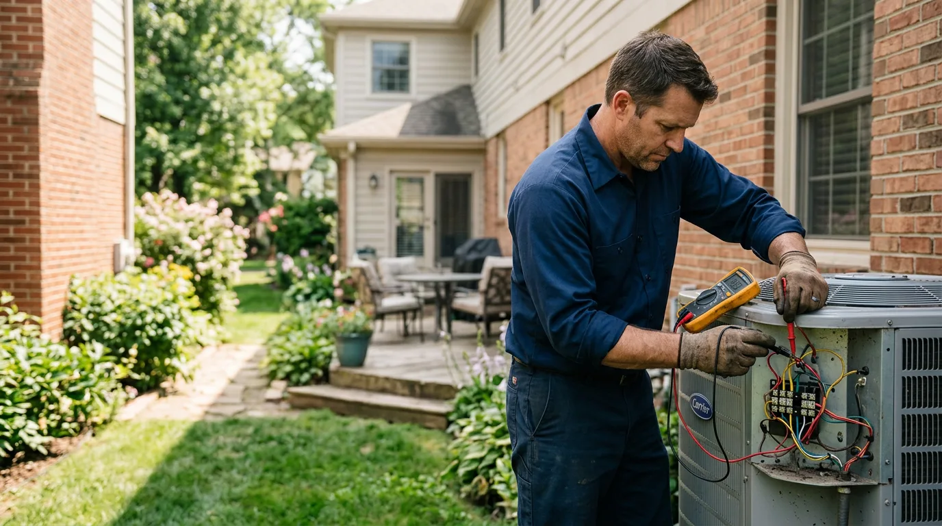 HVAC technician working near Anadarko, OK